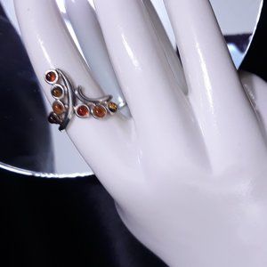 Sterling Stylish  SHADES OF HONEY  Baltic Amber SIZE 6